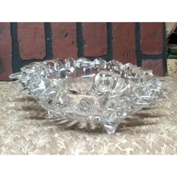 Partylite Candle holder Sun-burst Lead Crystal Made in Germany clear glass 9.5" - Picture 2 of 7